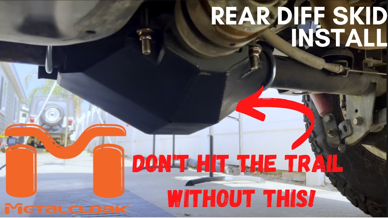Protect your Axle! Jeep JL Rear Diff Skid Plate Install by MetalCloak