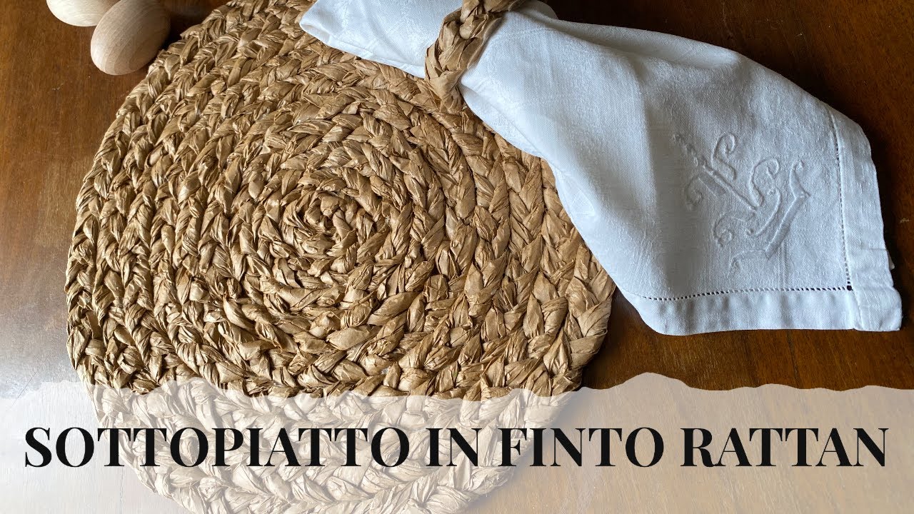 Sottopiatto in finto Rattan super bello e low-cost! Facilissimo! ( home decor)Arte per Te