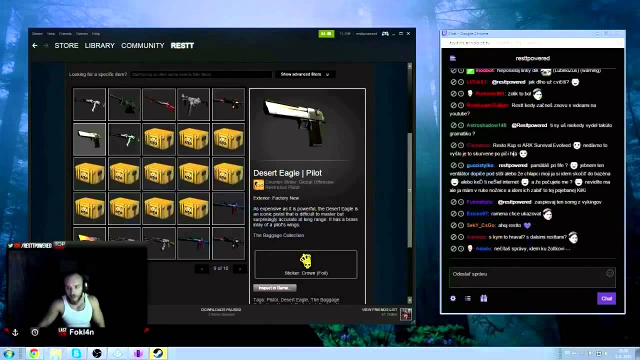 twitch a  genocída v chate #restt ;D