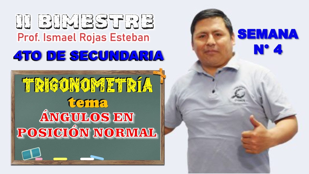 RAZONES TRIGONOMÉTRICAS EN POSICIÓN NORMAL- 4TO DE SECUNDARIA -PAMER