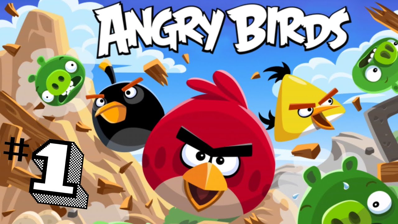 Angry birds walkthrough part 1 tutorial levels (all 3 stars)