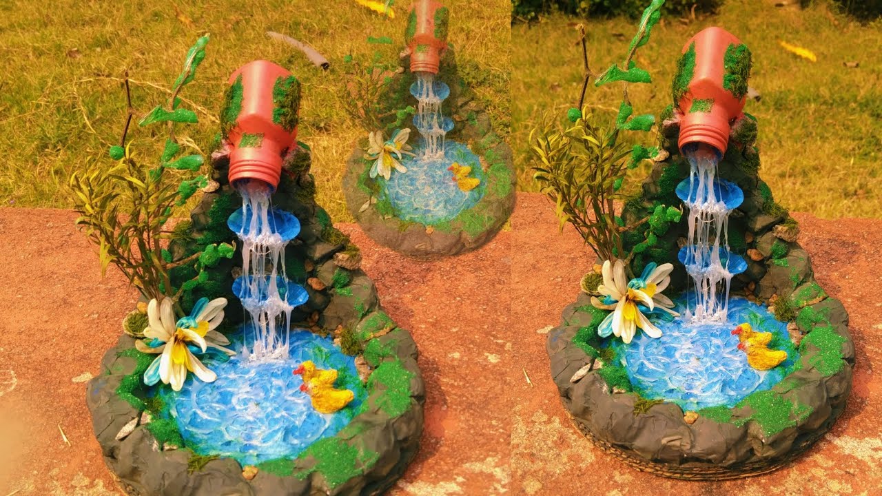 DIY Water Fountain...⛲🏝️...💙..#viral #youtubeshorts
