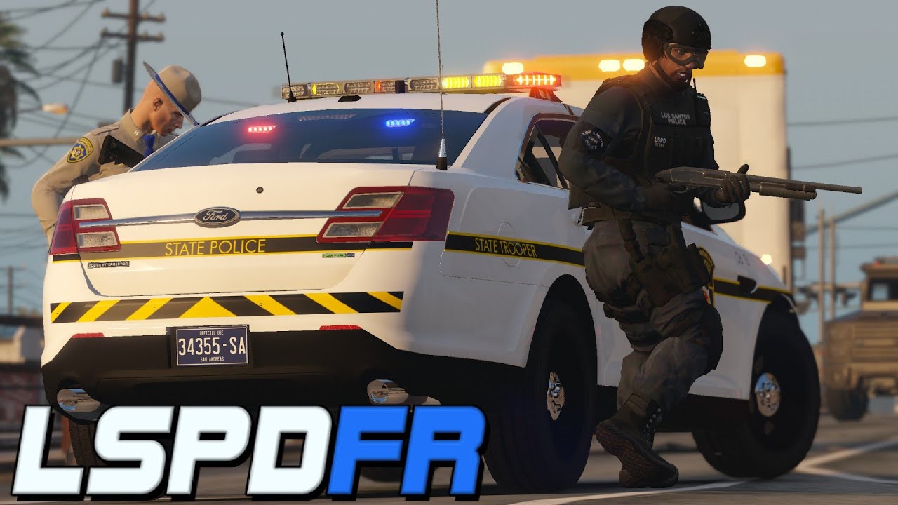 GTA 5 LSPDFR #96 — Стрельба из машины | SAHP '16 Sedan