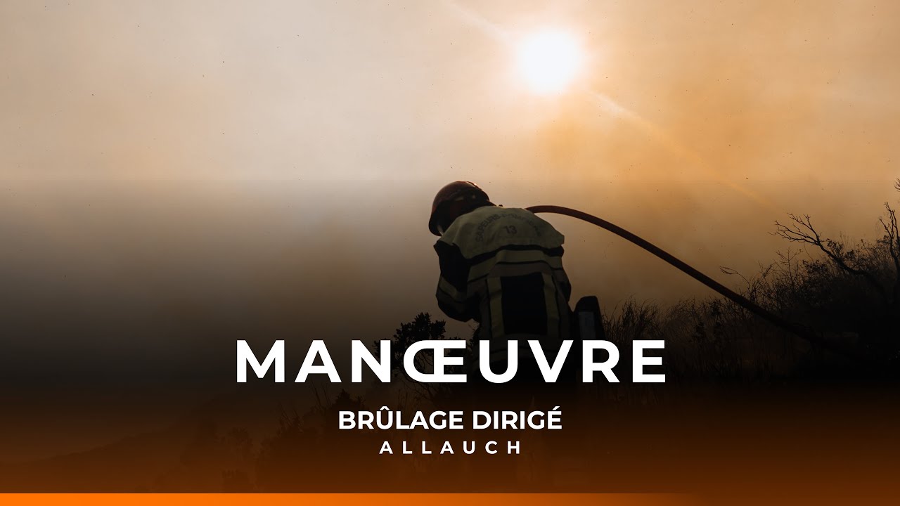 Manœuvre de la cellule brûlage dirigé commune d'Allauch.