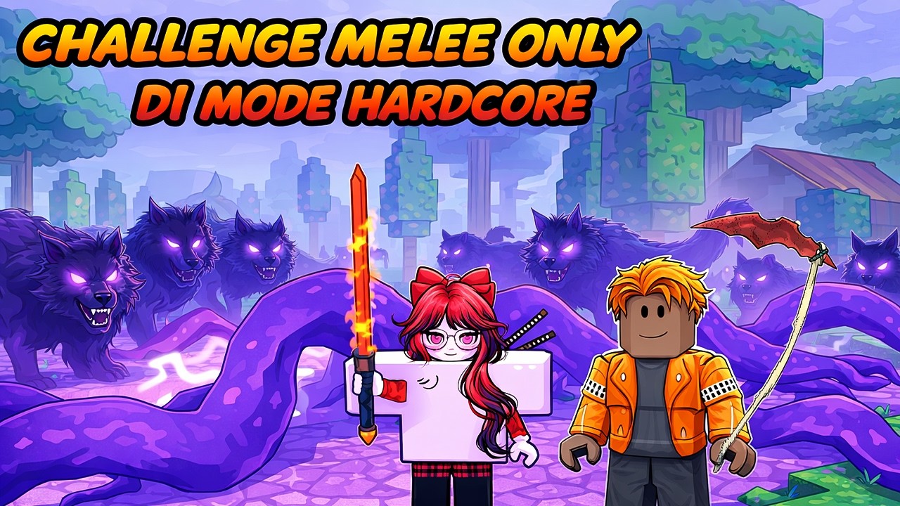 TANTANGAN MENGGUNAKAN SENJATA MELEE ONLY DI MODE HARDCORE FT.@DEFUSYAH