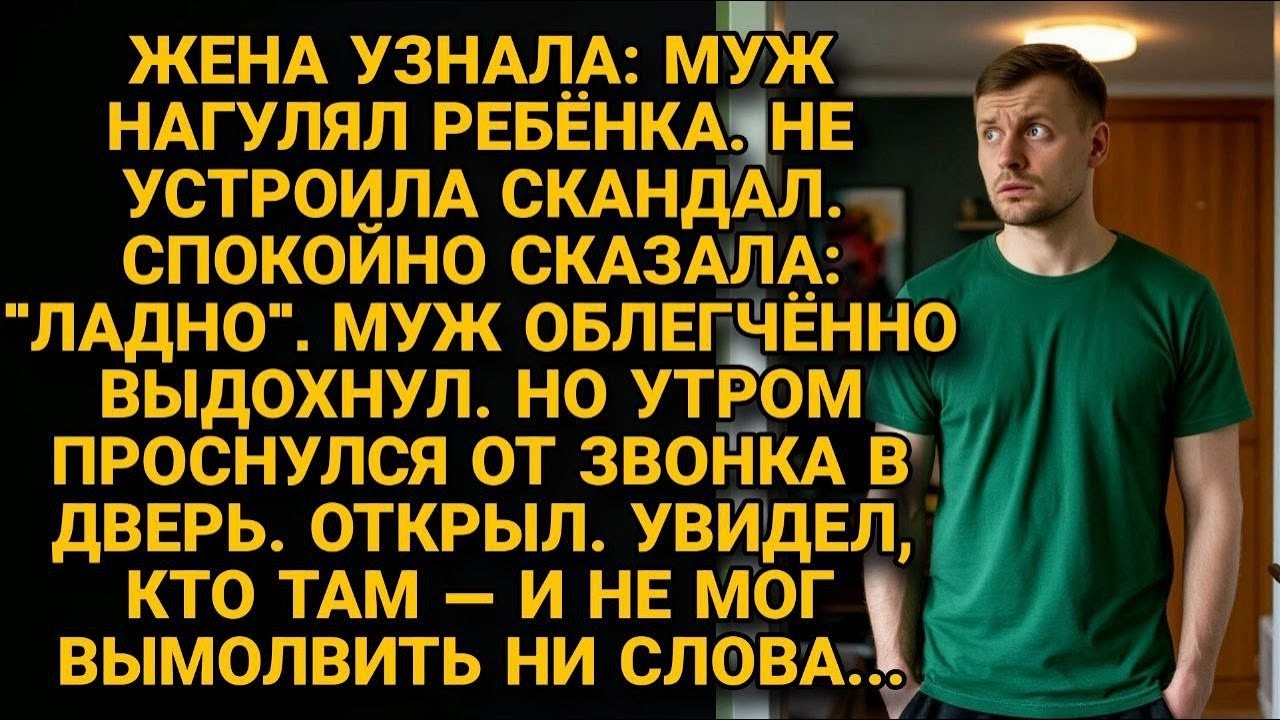 Жена узнала об измене мужа. Сказала _ладно _. А утром раздался звонок в дверь