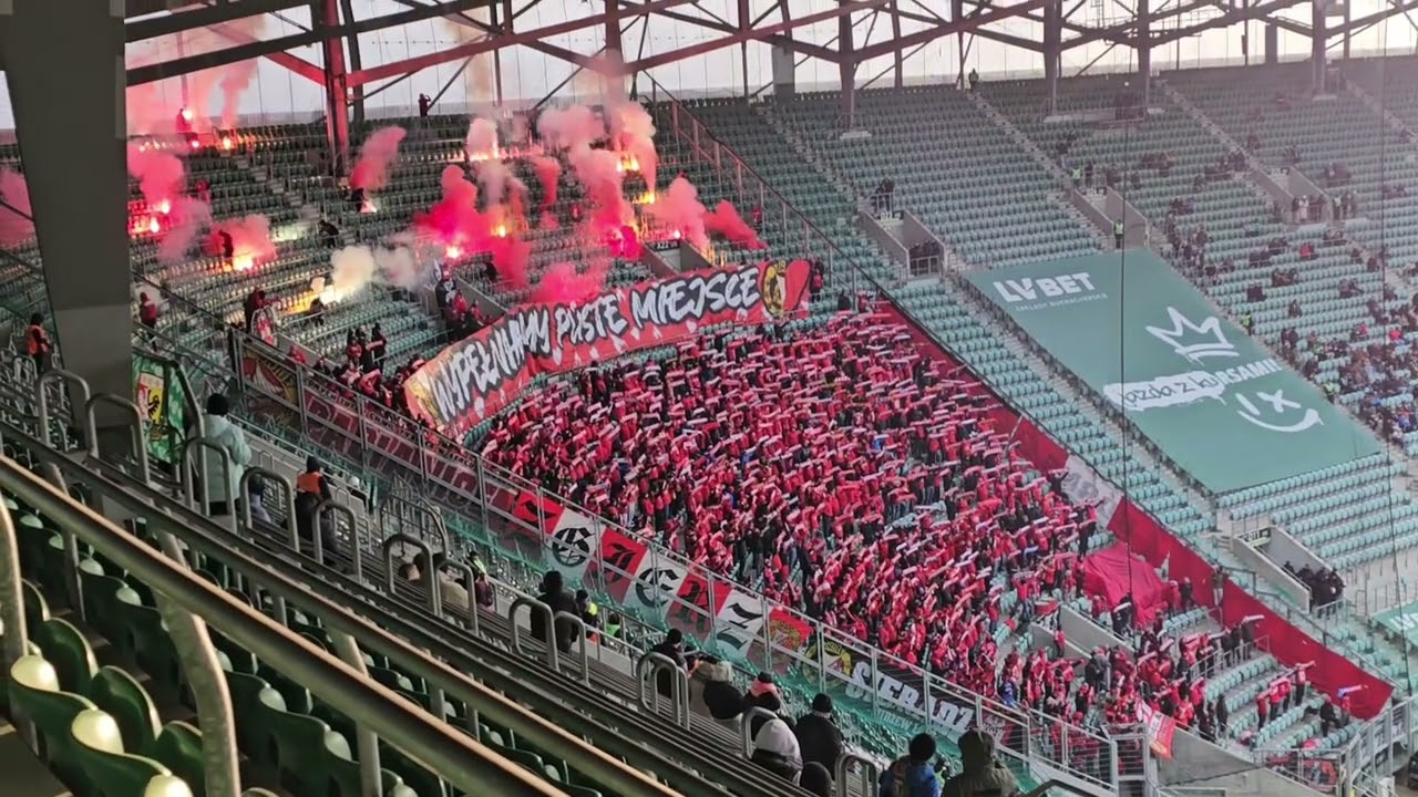 Doping i piro  🇦🇹 Kibiców na meczu Śląsk Widzew 15.02.2025