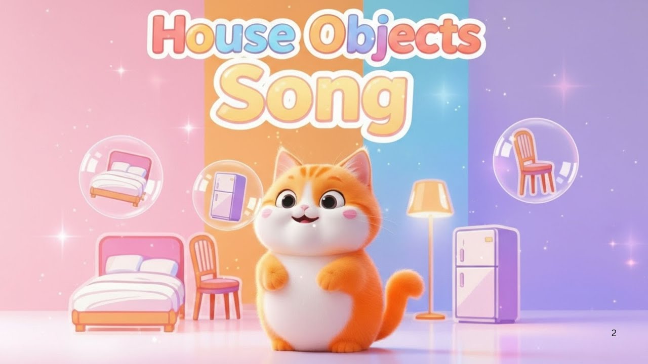 Learn English for Kids &ndash; House Objects Vocabulary Song | Fun English Songs for Children 🎵