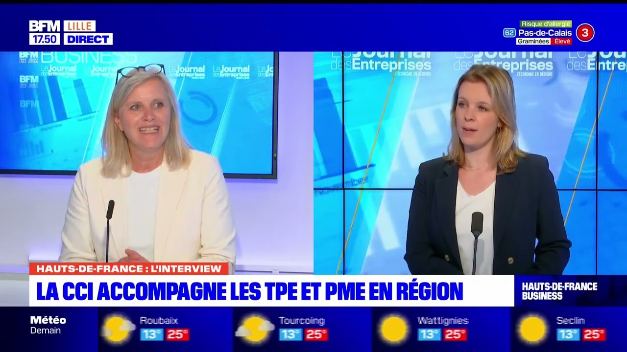 Aude Aubry (CCI Hauts-de-France), est l'invitée de BFM Grand Lille / Le JDE