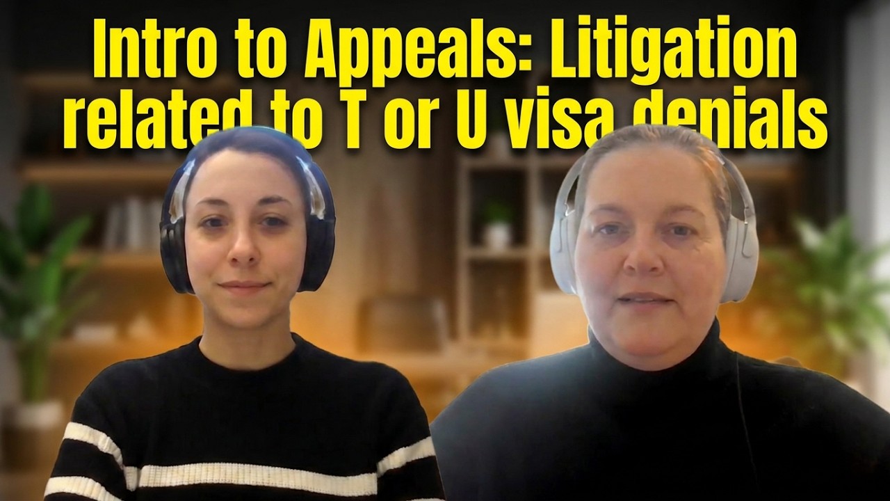 Intro to Appeals: Litigation related to T or U visa denials (in English)