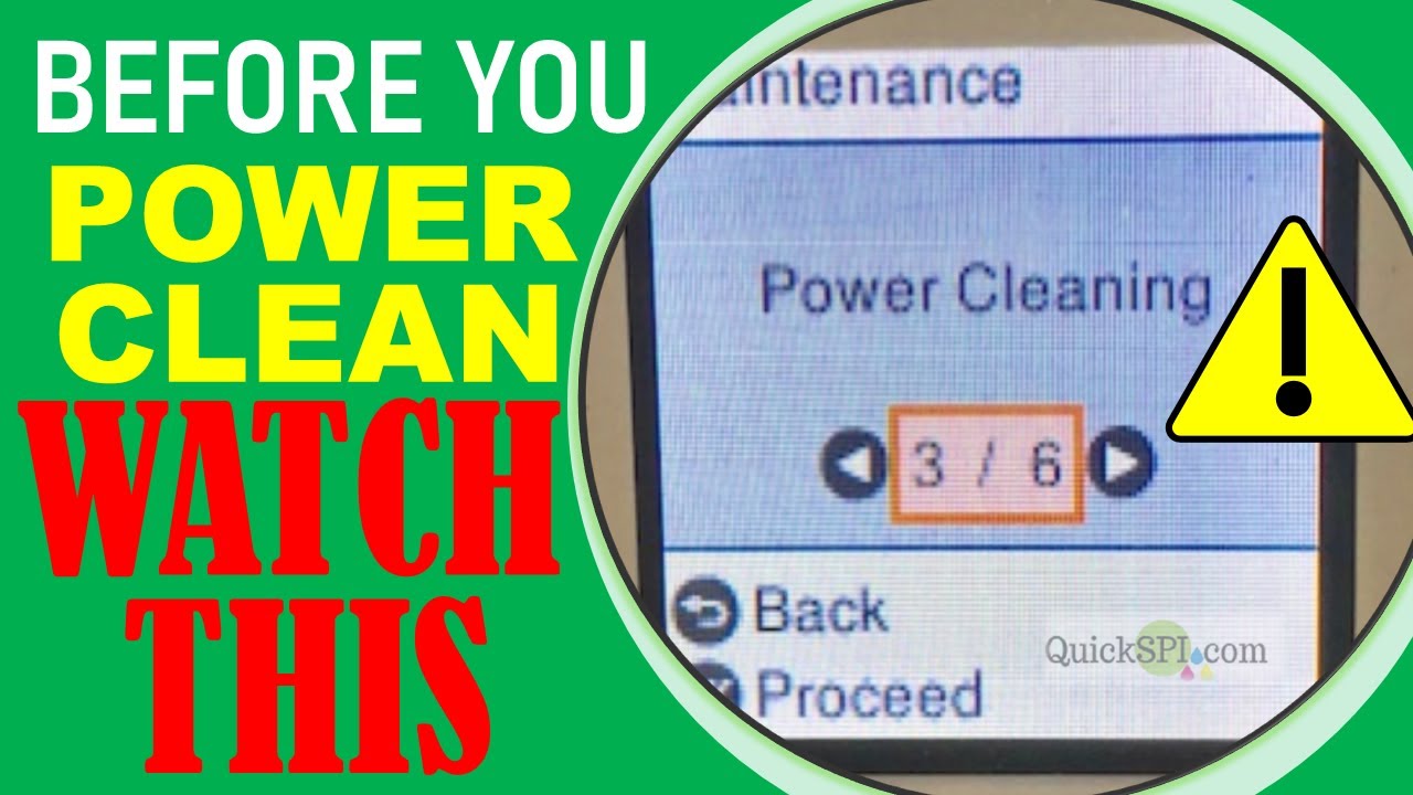Epson Warns that Power Cleaning is bad for your printer! Learn how I unclog ink, the safe way!