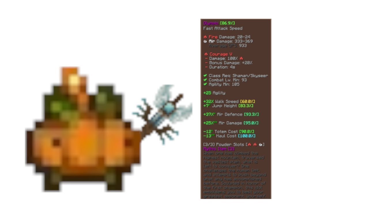wynncraft legendary island completed in under 6 minutes. (Also an updated Olympic acolyte showcase)