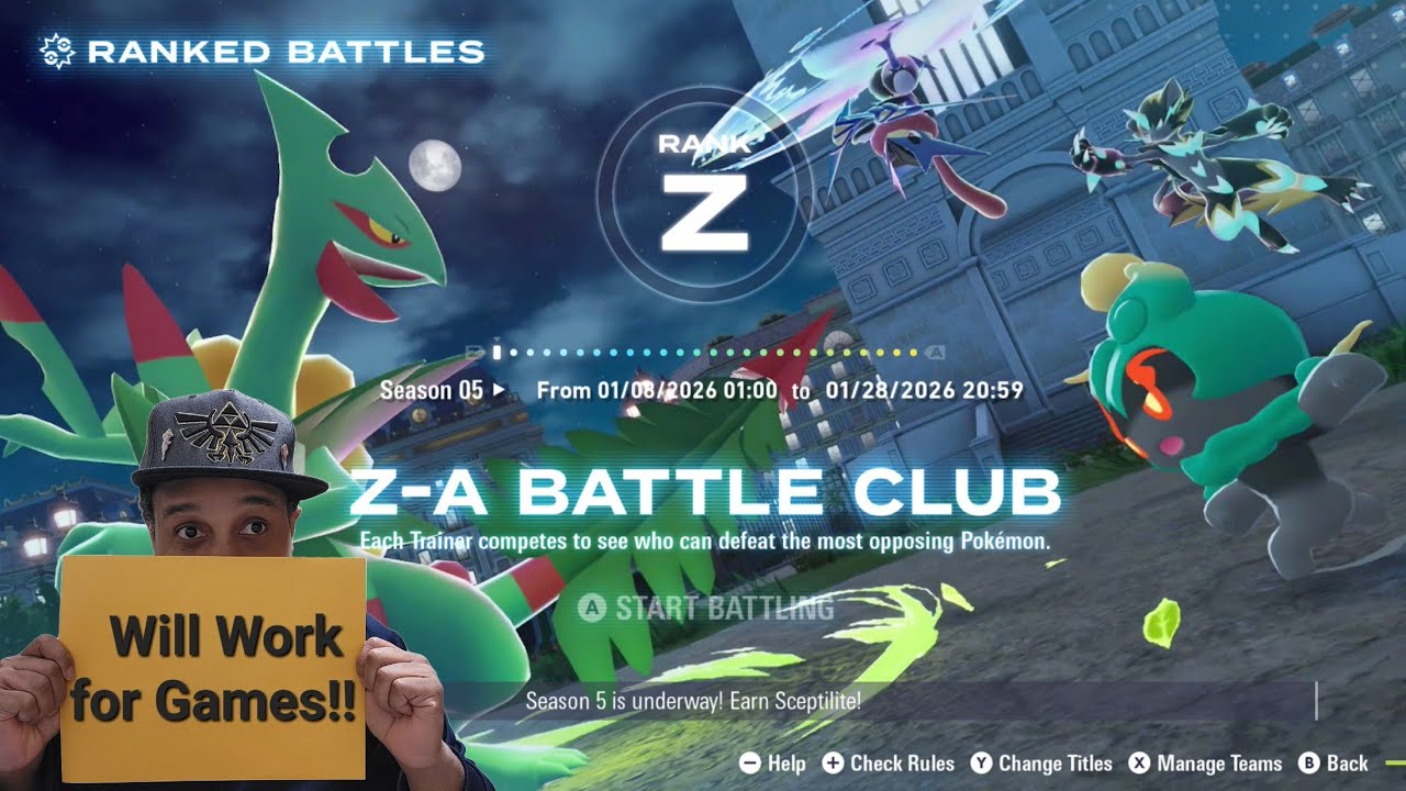 Work for Games: Pokemon Legends Z-A - Ranked Battles Pt.  2