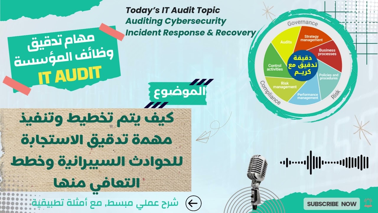 تدقيق الأمن المعلوماتي | مراجعة خطط التعافي واستمرارية الأعمال الرقمية واستجابة الحوادث السيبرانية