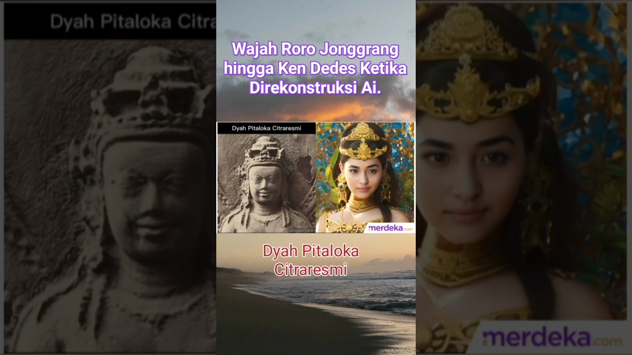 Beginilah Wajah Roro Jonggrang hingga Ken Dedes Ketika di Rekonstruksi Ai. Cantik Banget !!!