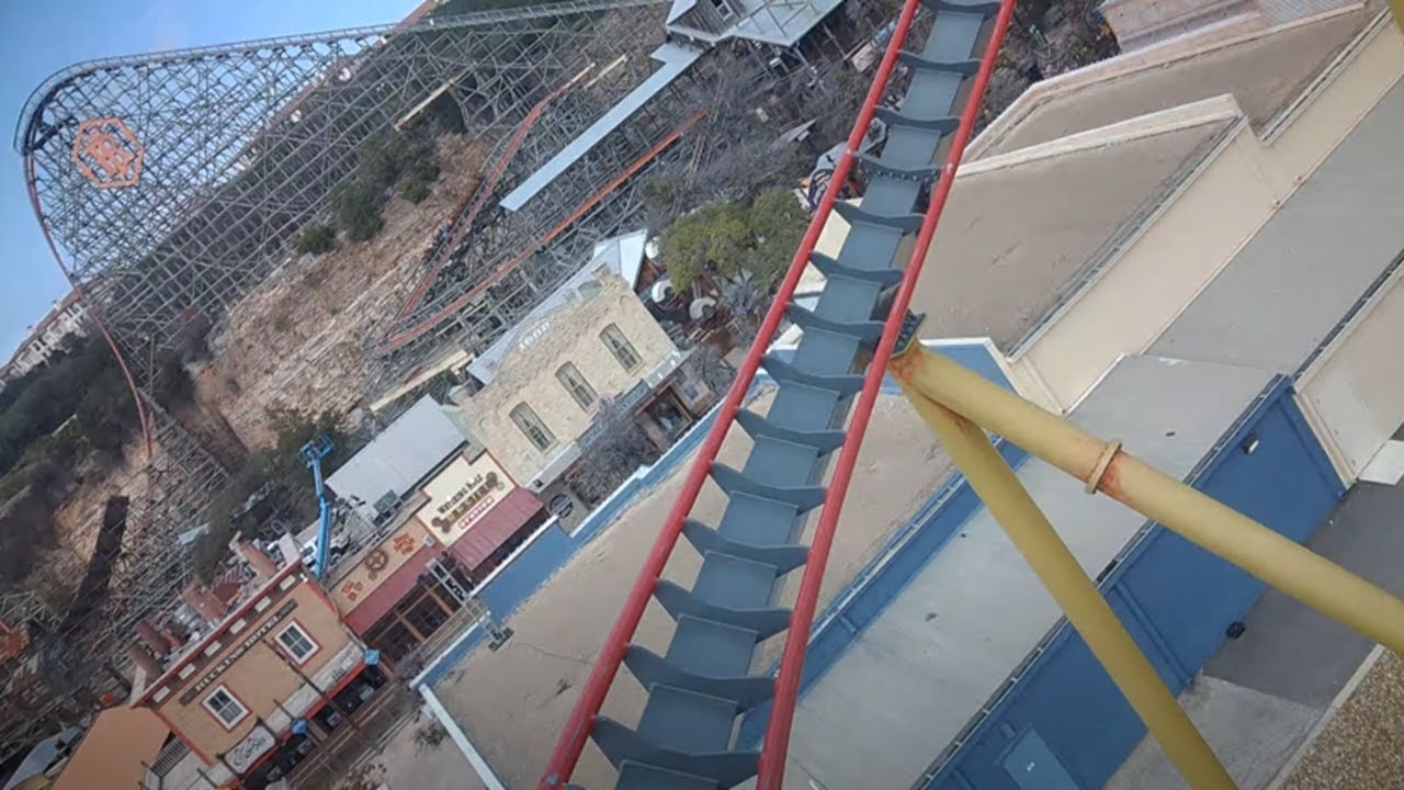 Dr. Diabolical's Cliffhanger - Six Flags Fiesta Texas - Front Row (4K HD POV) - February 2025