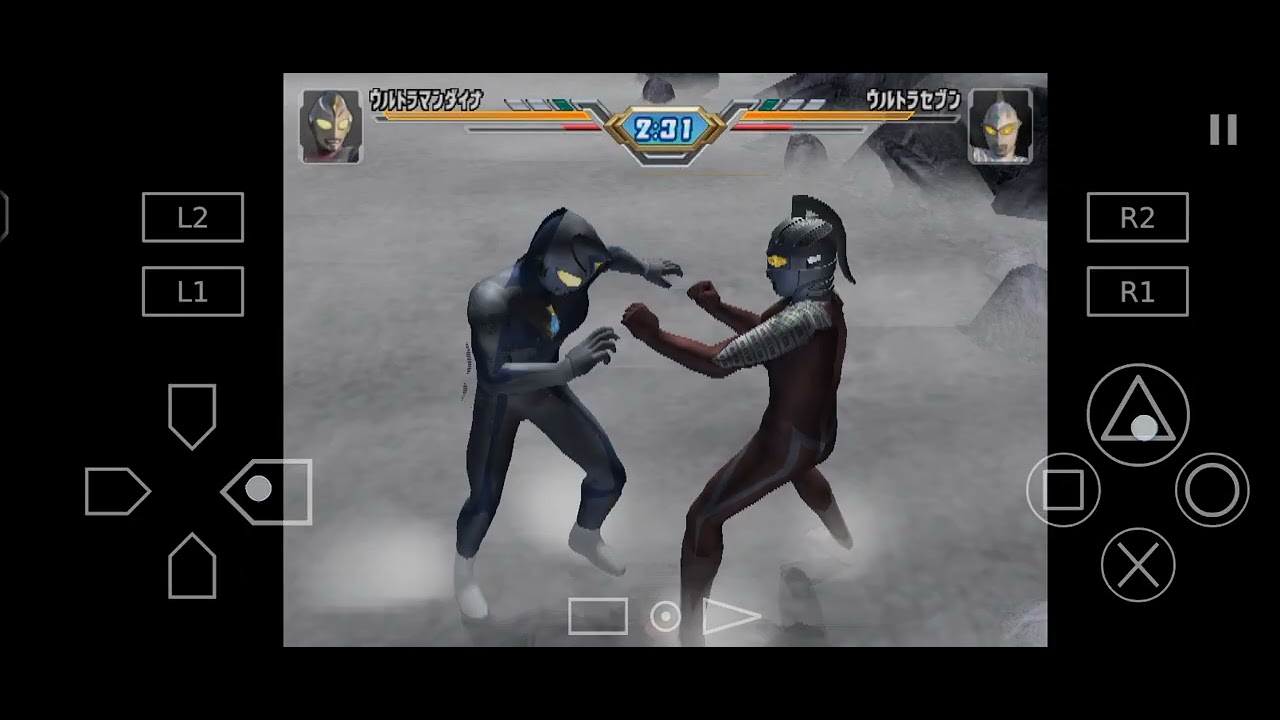 Ultraman Fighting Evolution 3 Ultraman Dyna VS UltraSeven Gameplay PS2.