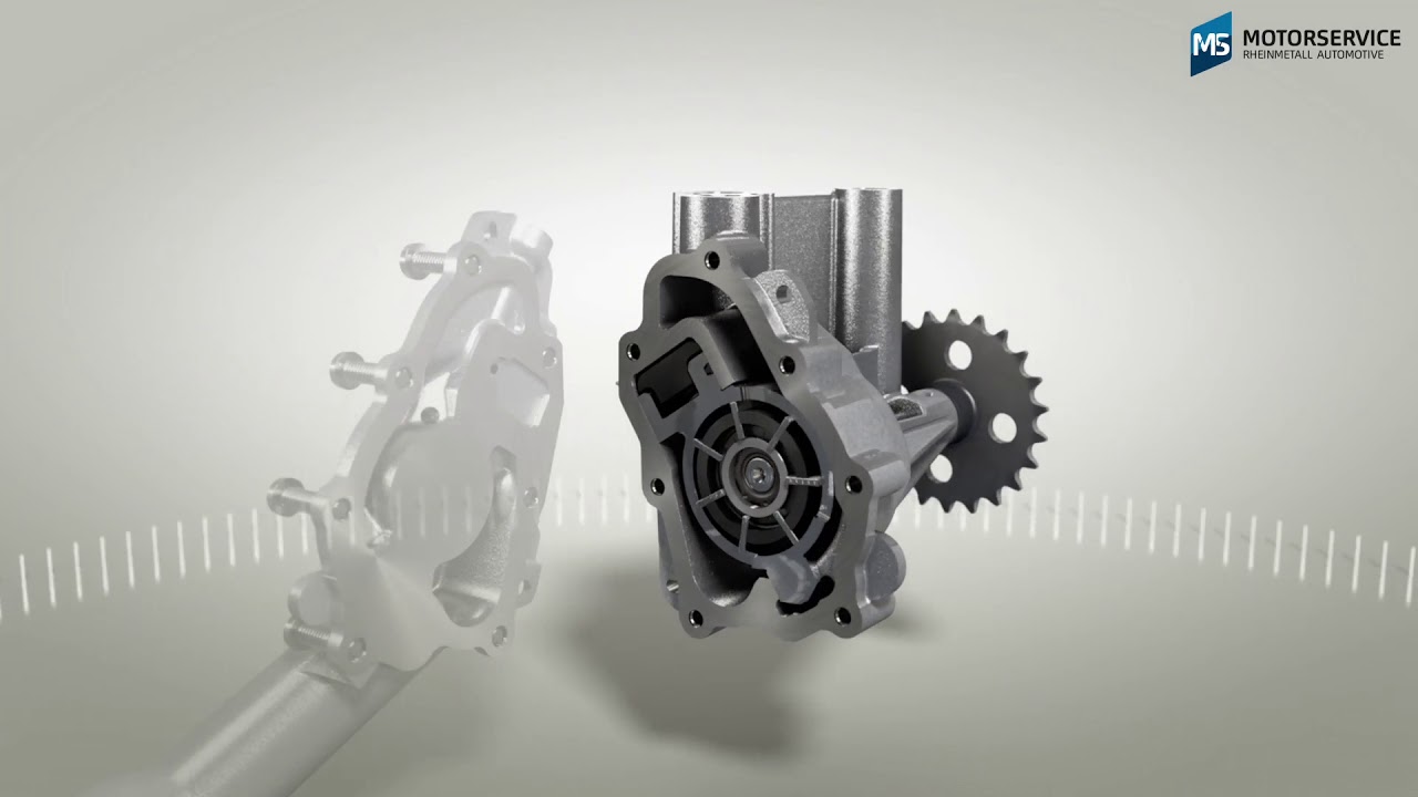 Funzionamento di una pompa olio variabile (animazione 3D) - Motorservice Group