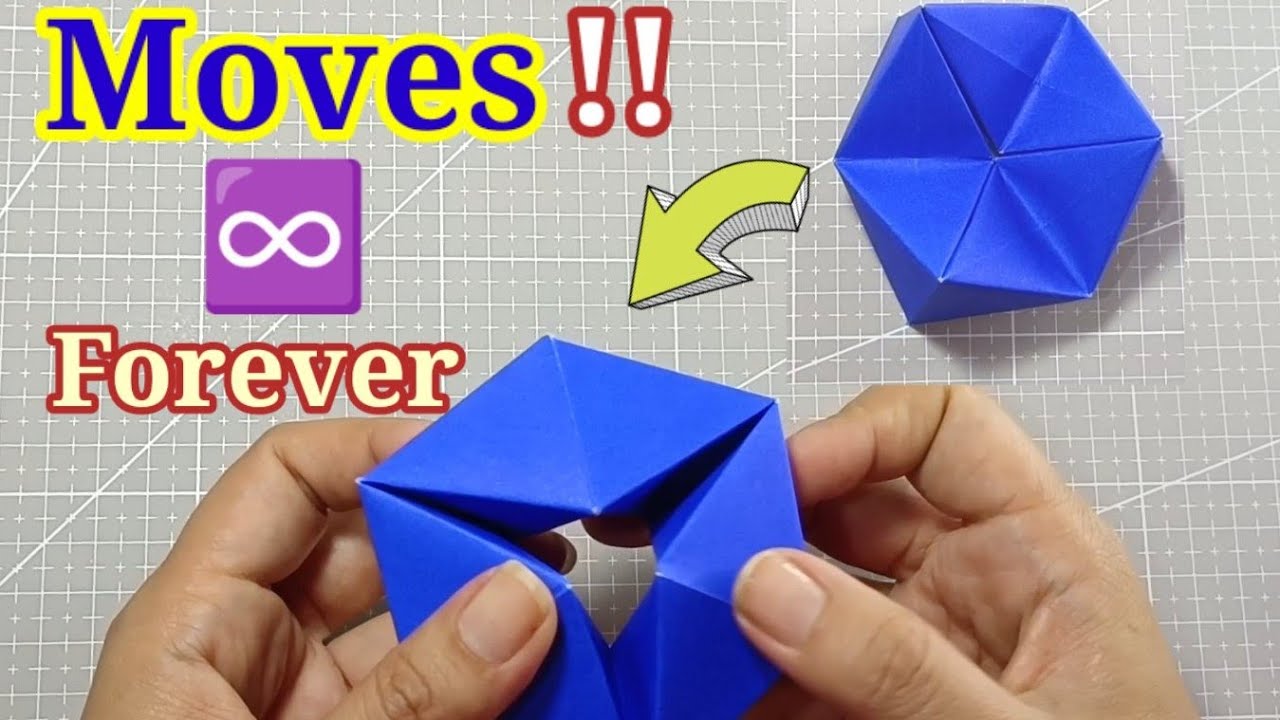 Easy origami Flexagon toy /  paper fold moving flexagon/ Amazing paper