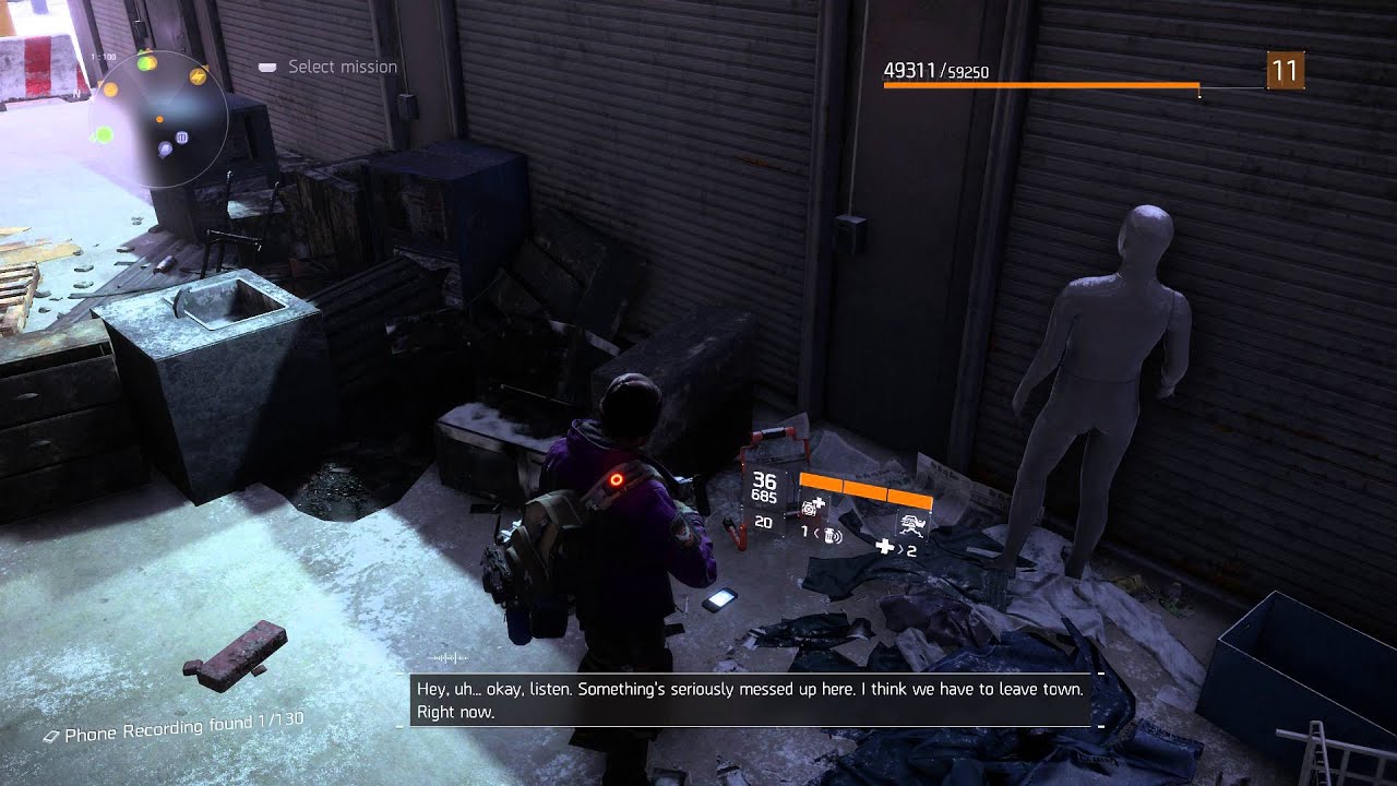 The Division - ''Run While We Can'' Audio Log (Police Officer Warning His Wife) Collectible Location