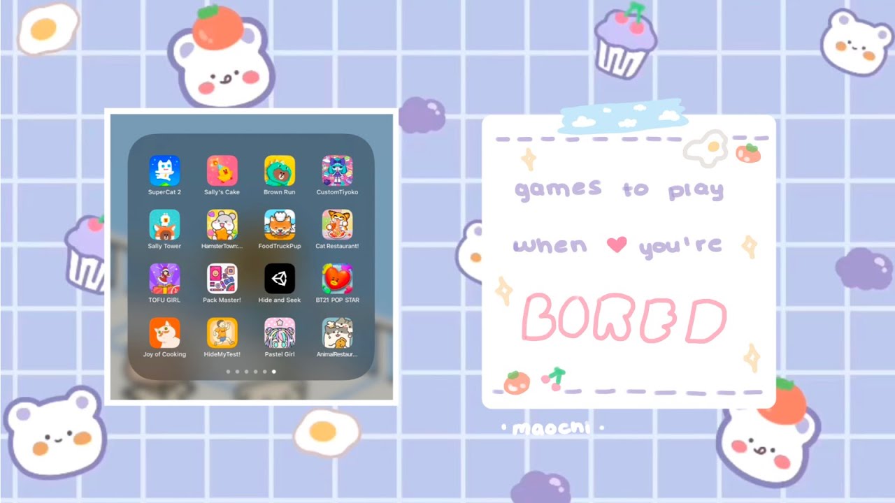 |ღ Aesthetic games to play when you’re bored ღ|Maochi|#aesthetic|
