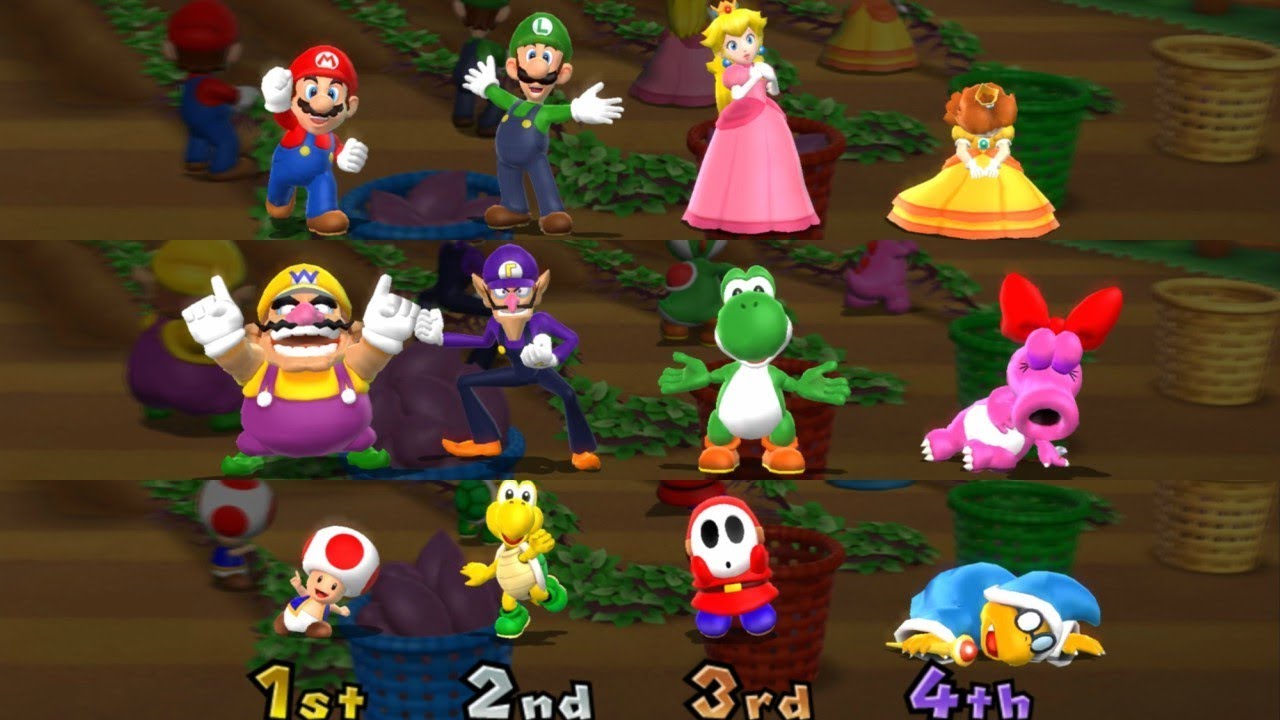 Mario Party 9 — все анимации побед/поражений персонажей