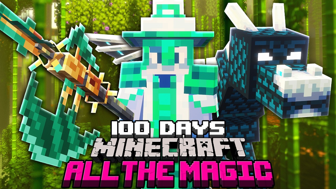 We Spent 100 Days in ALL THE MAGIC in Minecraft
