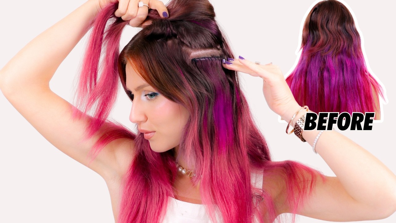 blending my extensions into my bob hair in 20 MINUTES