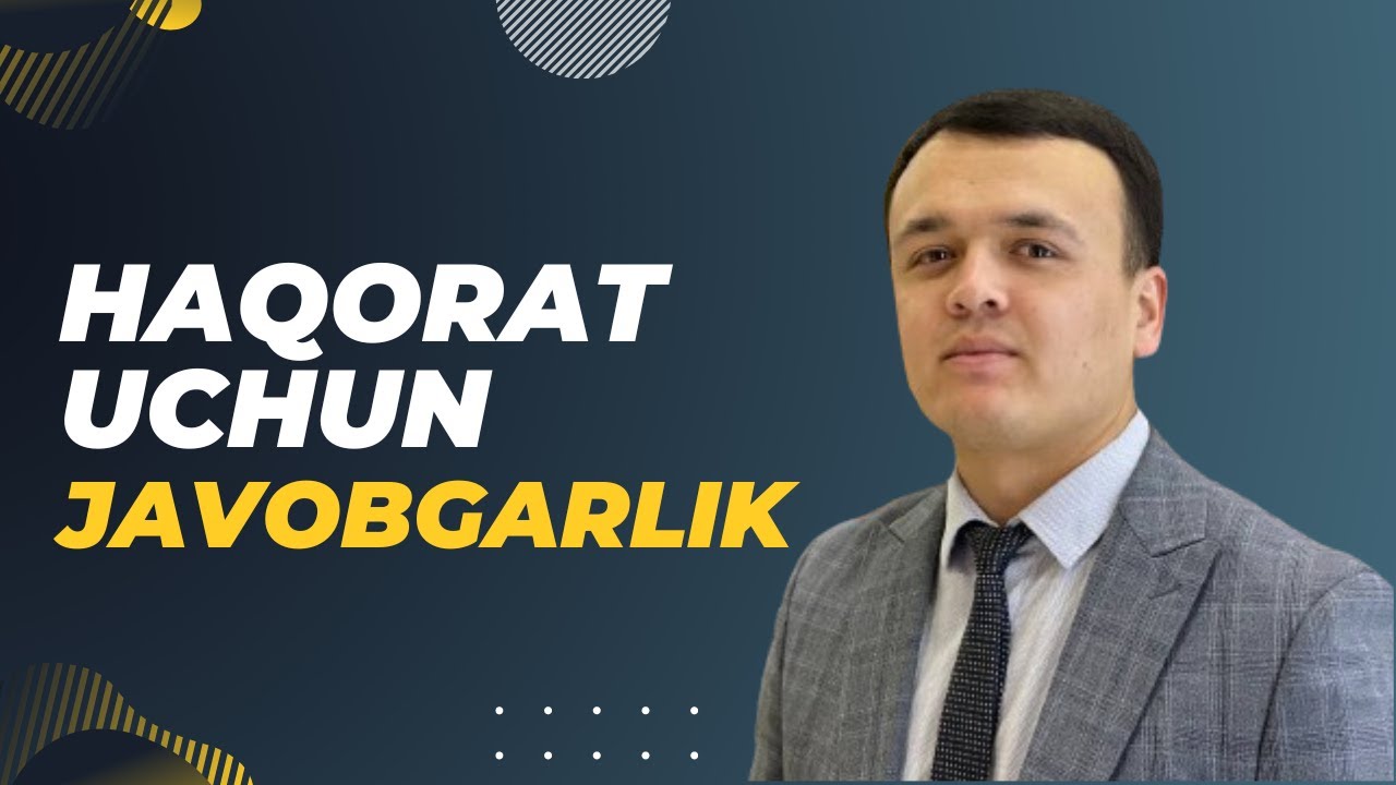 Haqorat qilganlik uchun javobgarlik