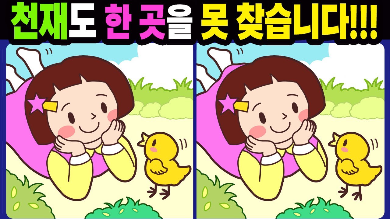 【다른그림찾기/치매예방】천재도 한 곳을 못 찾습니다!【틀린그림찾기/두뇌운동/숨은그림찾기/Find the Difference/치매예방퀴즈】878