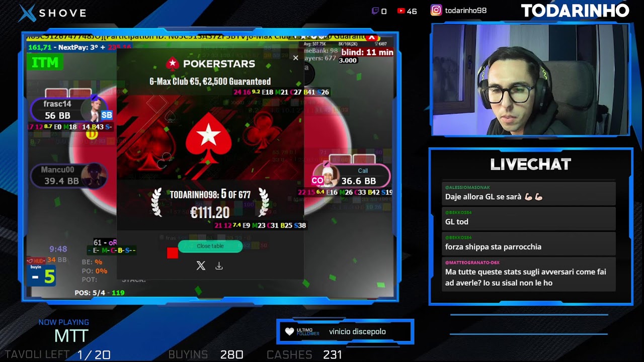 ♠️✨Carnival Series🎭💰♠️| TODARINHO MTT |  !scuderia !coaching !corsi
