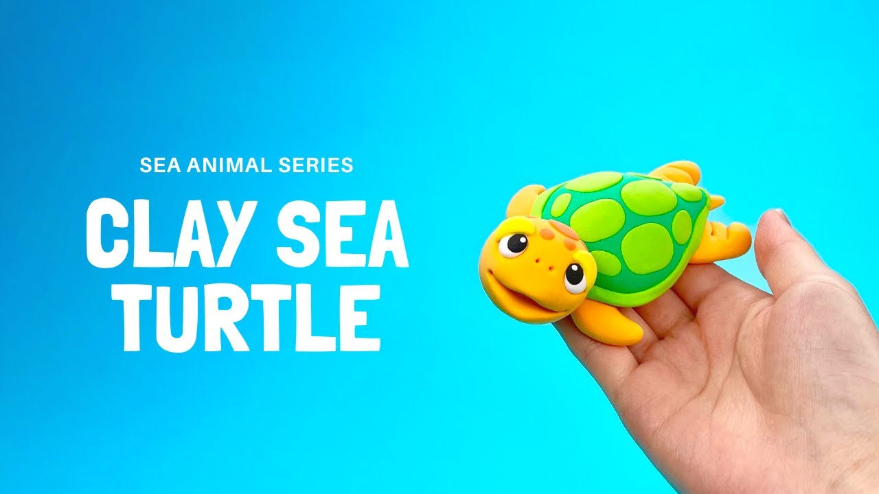 How to Make an Easy & Cute Clay Turtle! | Build it Like LEGO with ClayFingers Simple Shapes!