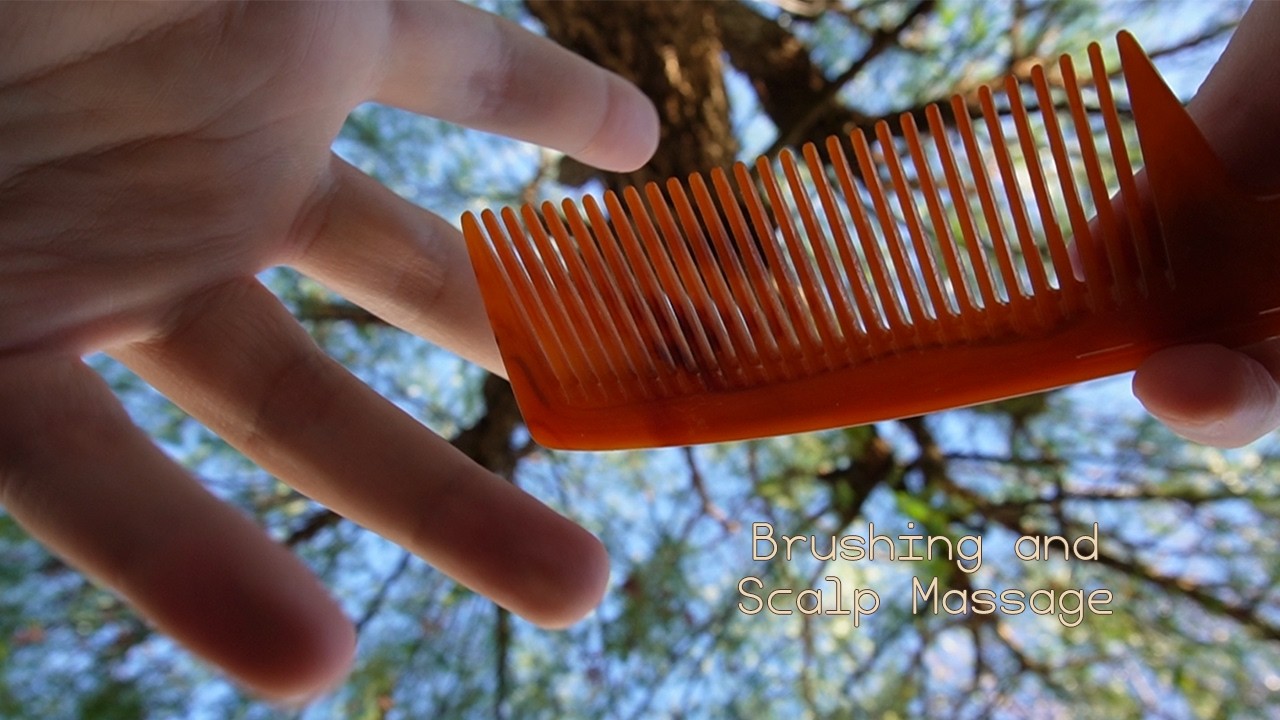 ASMR Brushing Your Hair Till You Sleep (Layered, Brushing, Scalp Massage, Whispered, Nature Sounds)