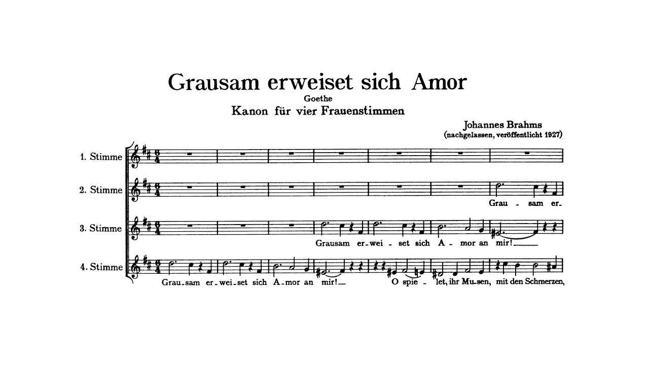 Brahms: Canons, WoO 24–30 (with Score)
