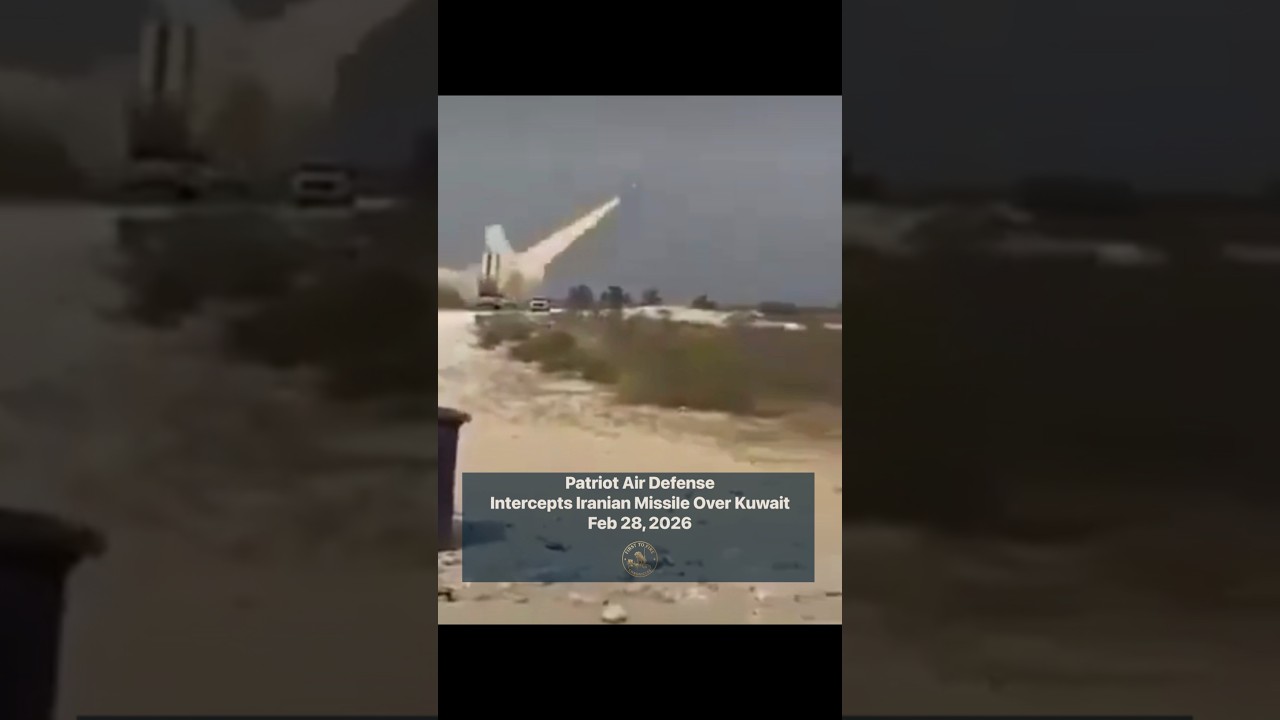 Kuwait&rsquo;s Patriot air defense system intercepting an Iranian missile during a close-range engagement.