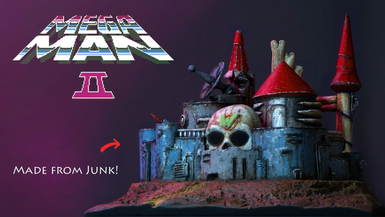 Строим замок доктора Вайли из мусора! - Диорама по мотивам Mega Man