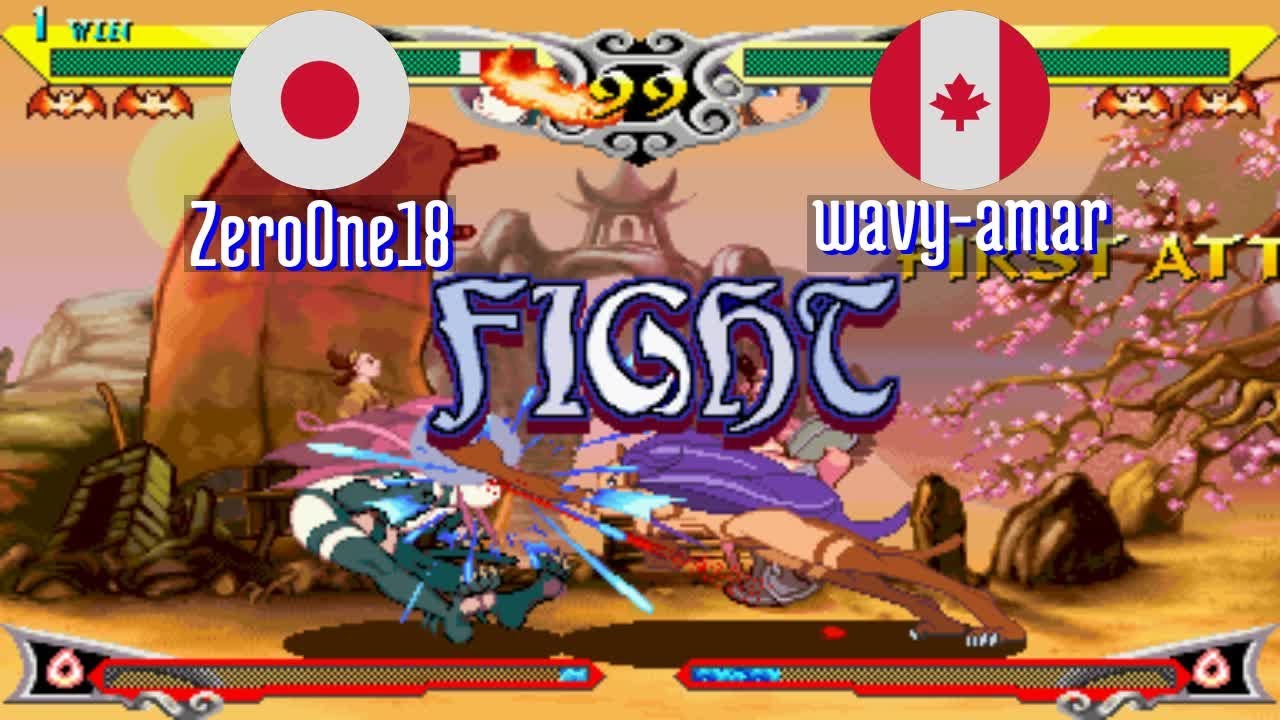 FT3 @vsavj: ZeroOne18 (JP) vs wavy-amar (CA) [Vampire Savior vsav Fightcade] Feb 24