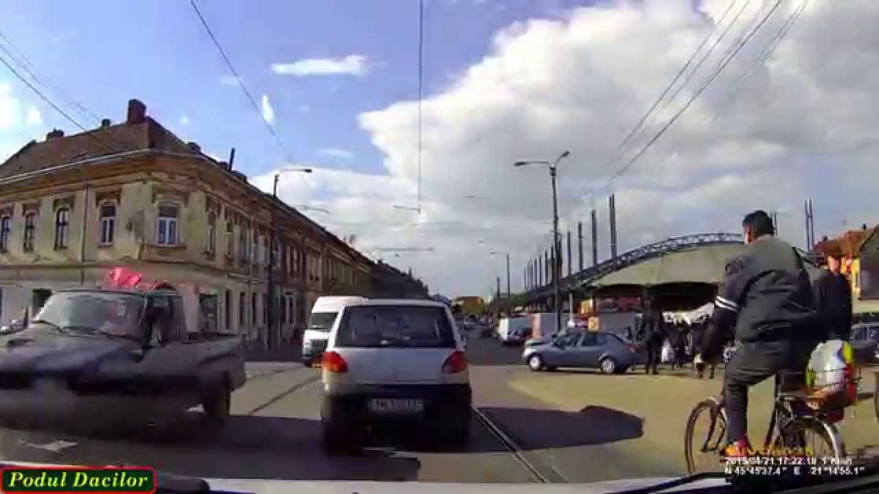 Driving in Timişoara (Fabric district): Piaţa Traian - Podul Dorobanţilor. Timelapse 1.8x.