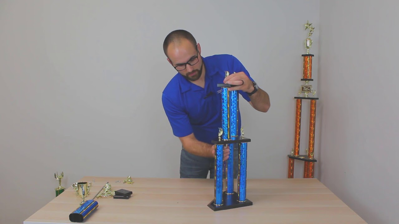 4 FOOT 3 COLUMN TROPHY INSTRUCTIONS