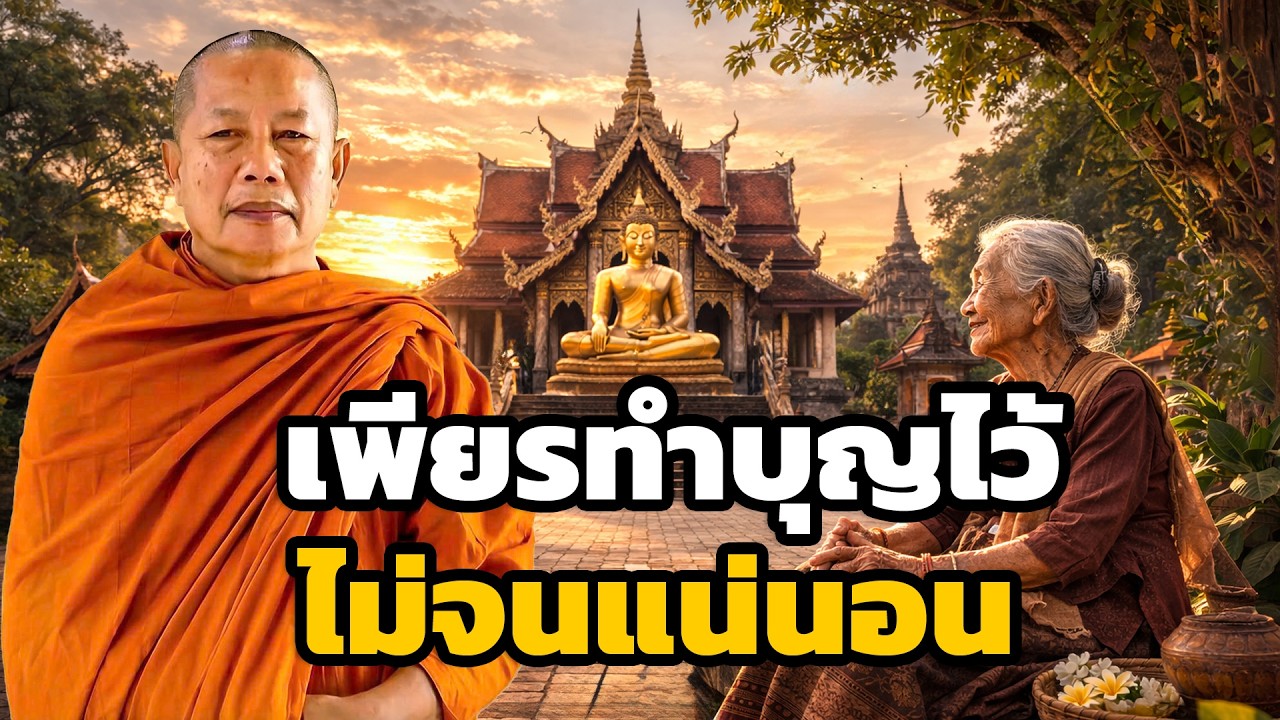 หมั่นทำบุญก่อนแก่ ไม่ต่ำ ไม่ตก ไม่อด ไม่จน  ธรรมะคลายทุกข์ พระมหาบุญช่วย ปัญญาวชิโร 7