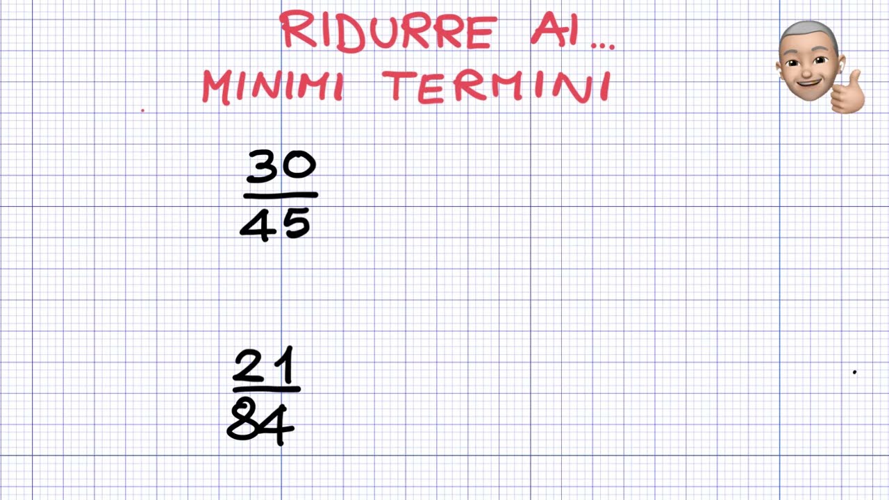 ridurre frazioni minimi termini