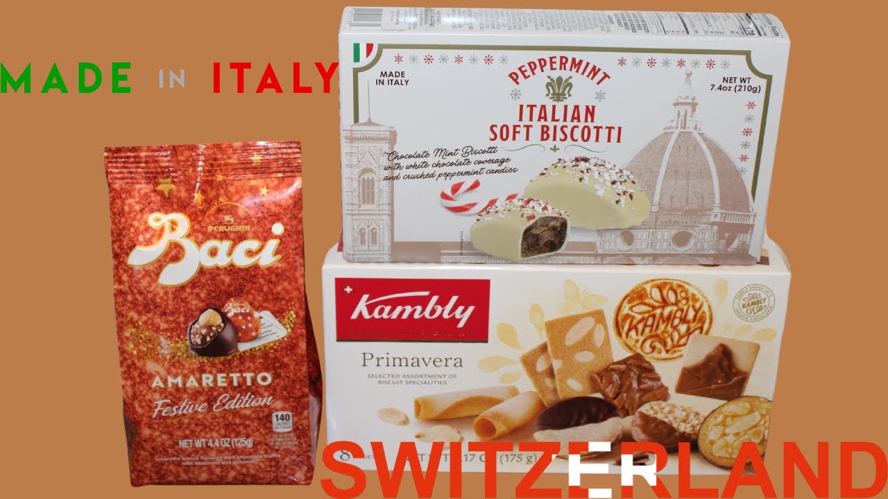Perugina Baci Amaretto, Peppermint Italian Soft Biscotti & Kambly Biscuit Assortment Review