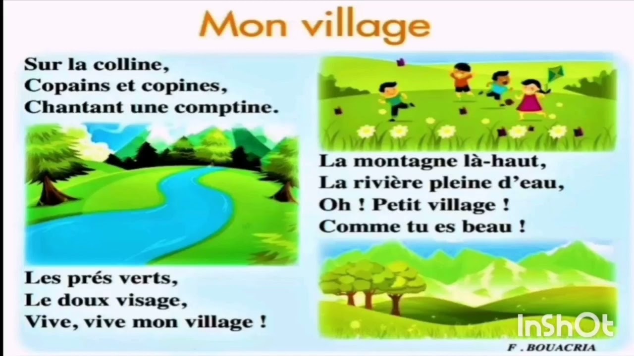 mon village/comptine (dire faire et agir 1AEP)
