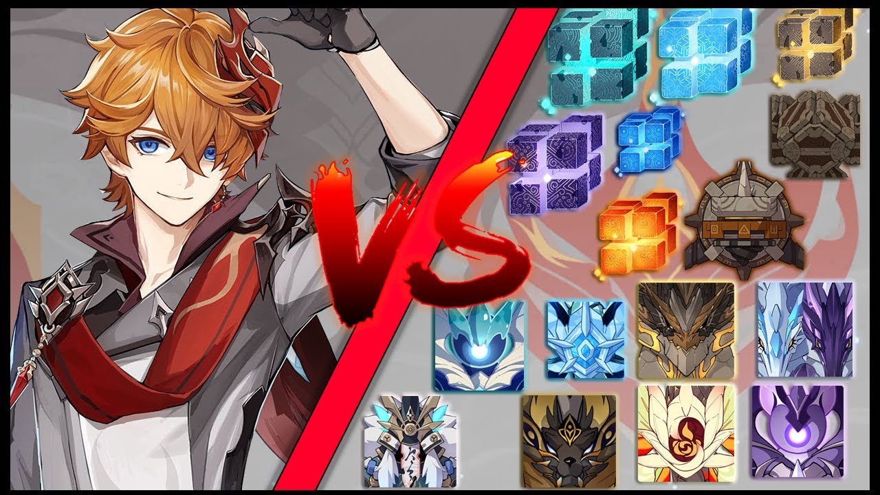 Main DPS Childe Against All World Bosses In The Game - Genshin Impact