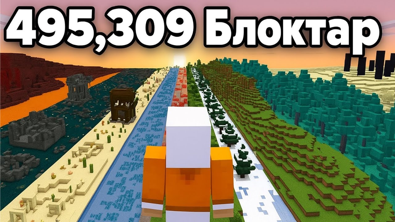 Майнкрафттағы барлық биомдарды салдым | Қазақша аударма