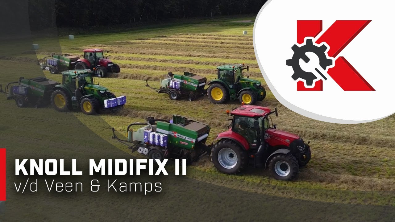 Midibalen persen en wikkelen v/d Veen loonwerk en fourage en D. Kamps diensten Loon & Grondverzet.