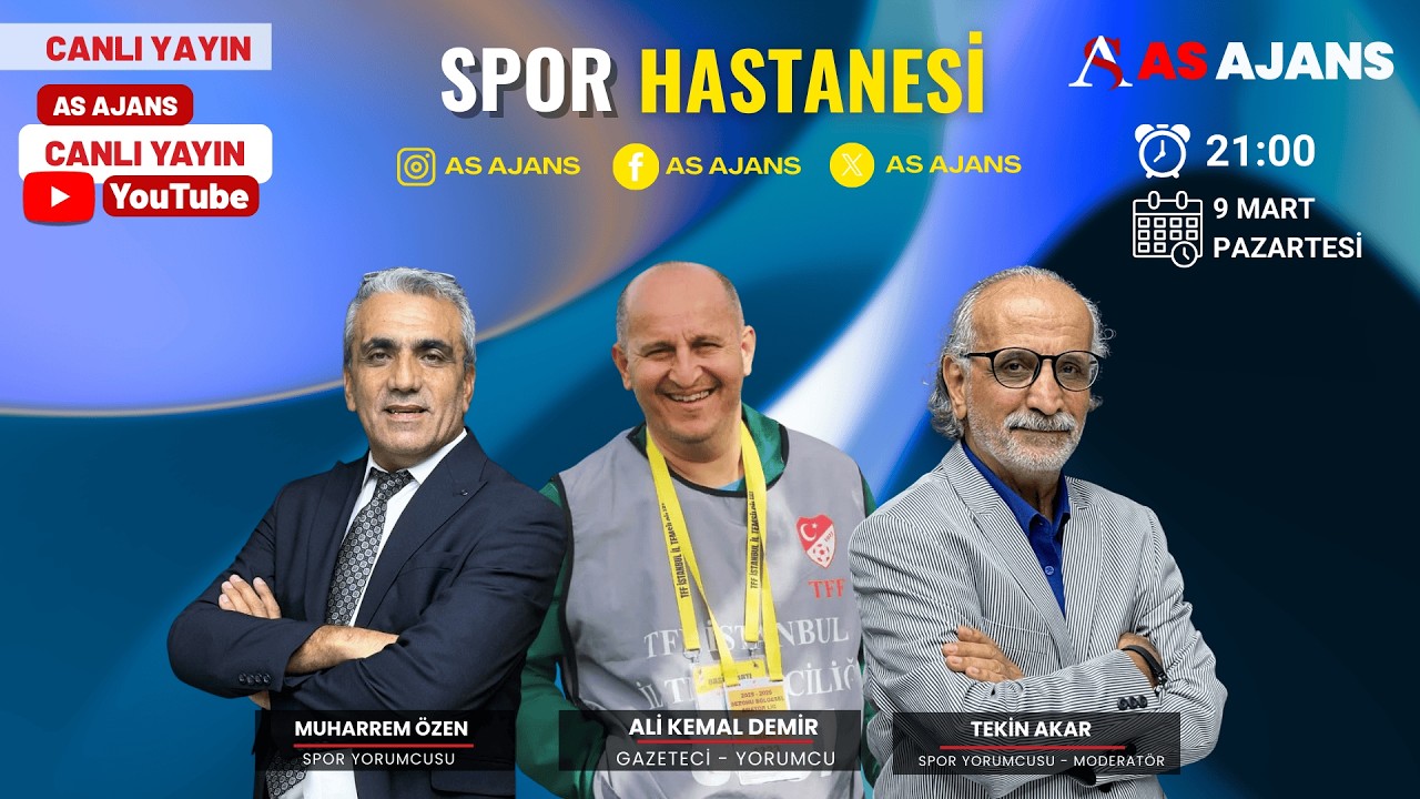 🔴 CANLI YAYIN | Spor Hastanesi | Tekin Akar, Muharrem Özen & Ali Kemal Demir