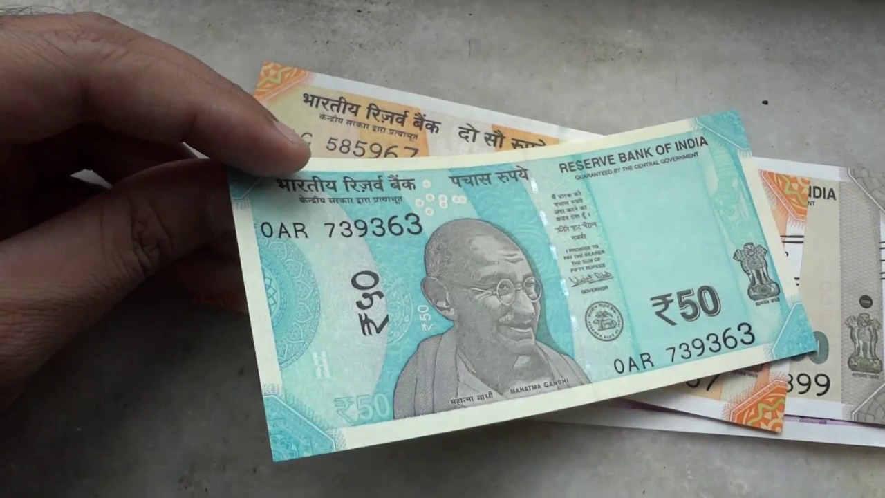 Brand New Uncirculated 50 and 200 Rupee Notes