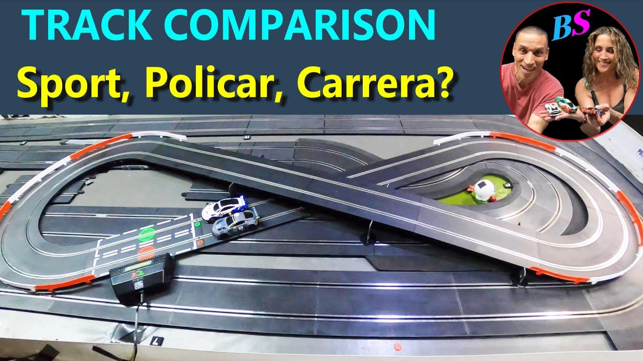 Сравнение трасс масштаба 1/32: гоночная трасса для игровых автоматов Carrera и Policar, ВСЕ СКАЗАНО!