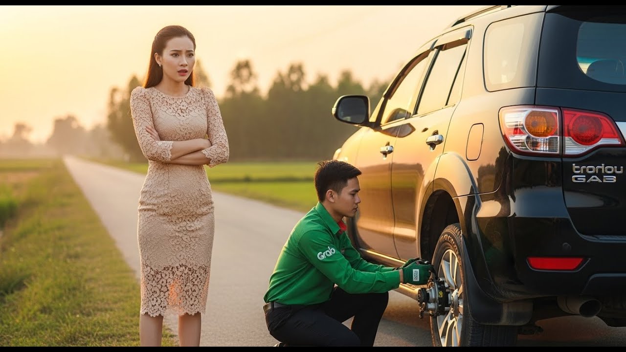 Chàng trai nghèo giúp cô gái lạ vá lốp xe – Điều xảy ra sau đó khiến ai cũng sững sờ!